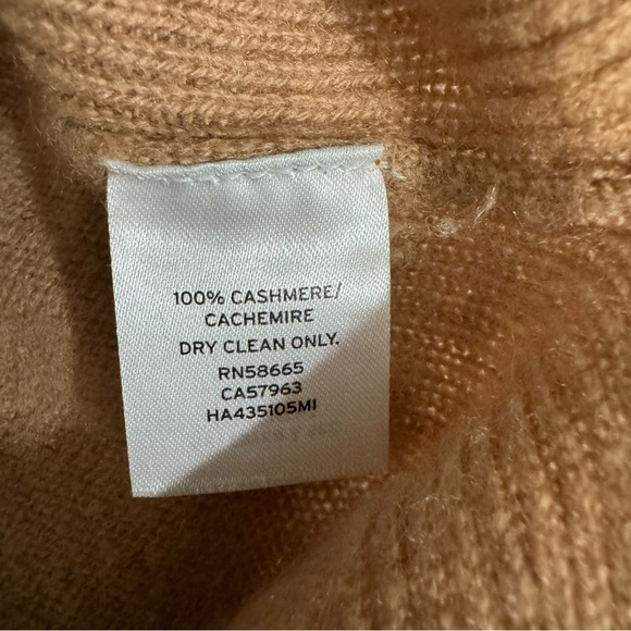 Halogen Cashmere Sweater Womens Size L Beige Long Sleeve Pullover Casual - Picture 10 of 11